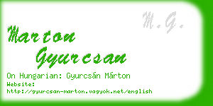 marton gyurcsan business card